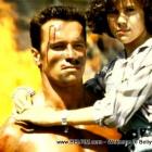 Arnold Schwarzenegger and Alyssa Milano in Commando