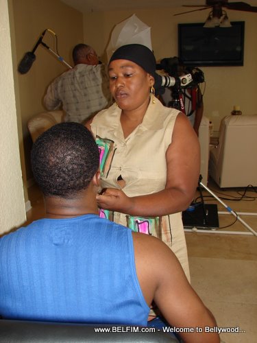 Make Up Artist Majory (RIP) Helping Lead Actor Ivins Before Shooting