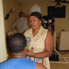 Make Up Artist Majory (RIP) Helping Lead Actor Ivins Before Shooting
