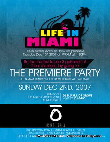 Life in Miami Premiere Party Poster