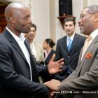 US Rep. Meeks And Jimmy Jean Louis Shaking Hands