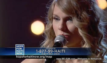 Taylor Swift - Hope For Haiti Now Telethon