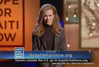 Nicole Kidman - Hope For Haiti Now Telethon